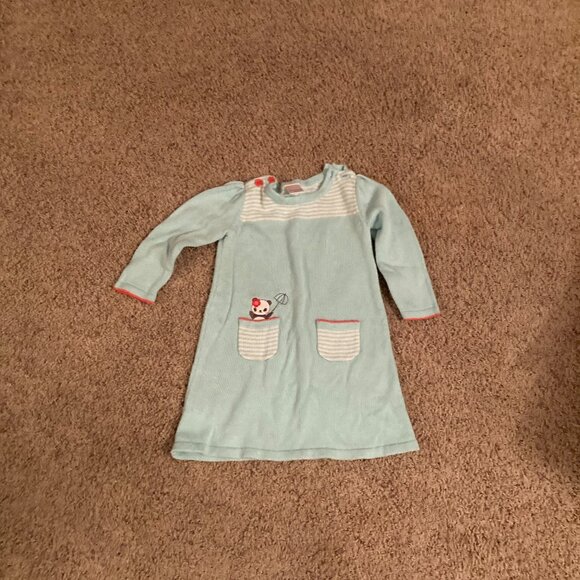 Gymboree Other - Gymboree light blue panda sweater dress sz 18-24 months